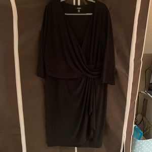 NWOT Chaps Long Sleeve Black Dress